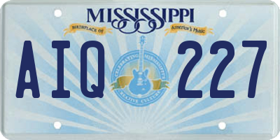 MS license plate AIQ227