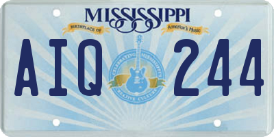 MS license plate AIQ244