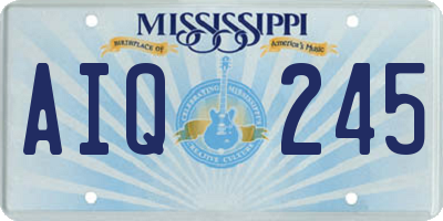 MS license plate AIQ245