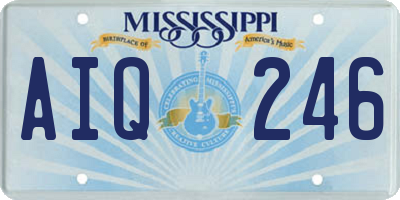 MS license plate AIQ246