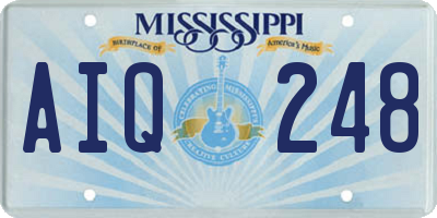 MS license plate AIQ248