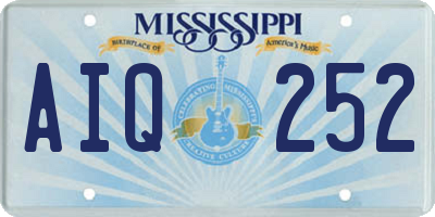 MS license plate AIQ252