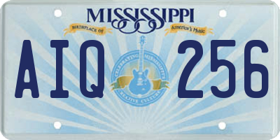 MS license plate AIQ256