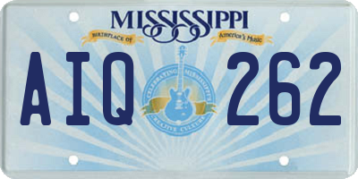 MS license plate AIQ262