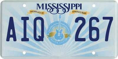 MS license plate AIQ267