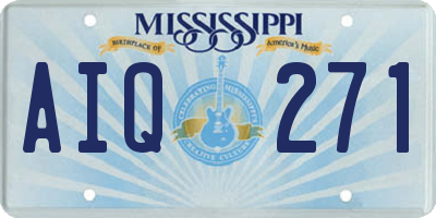 MS license plate AIQ271