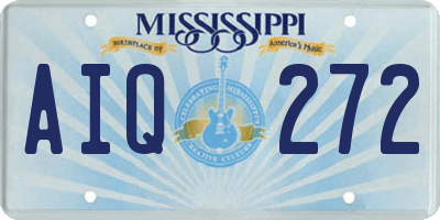 MS license plate AIQ272