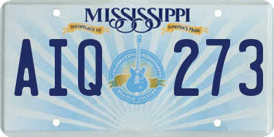 MS license plate AIQ273