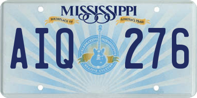 MS license plate AIQ276