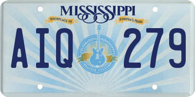 MS license plate AIQ279