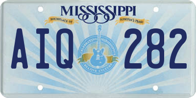 MS license plate AIQ282