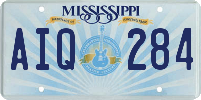 MS license plate AIQ284