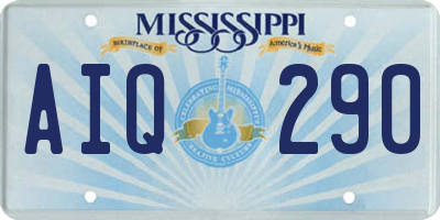 MS license plate AIQ290