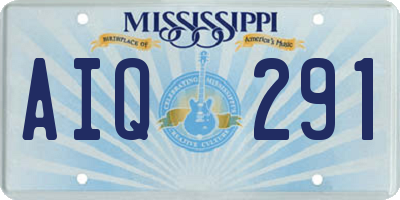 MS license plate AIQ291