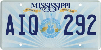 MS license plate AIQ292