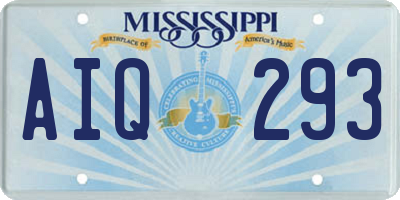 MS license plate AIQ293
