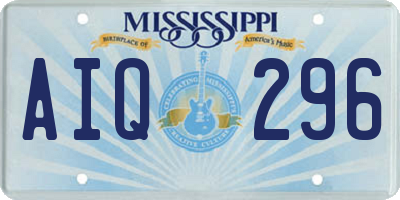 MS license plate AIQ296