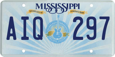 MS license plate AIQ297