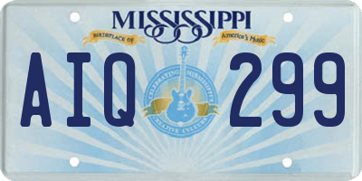 MS license plate AIQ299