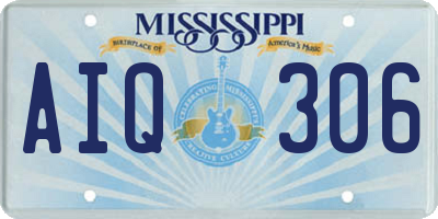 MS license plate AIQ306