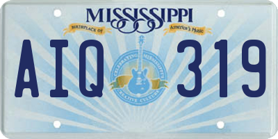 MS license plate AIQ319