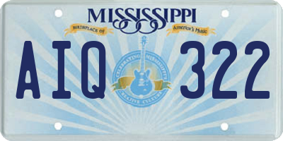 MS license plate AIQ322