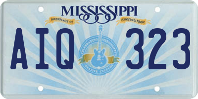 MS license plate AIQ323