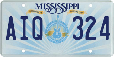MS license plate AIQ324