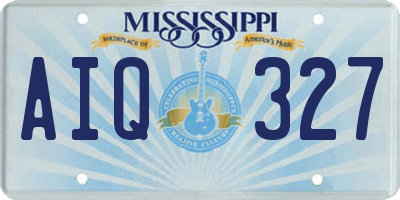MS license plate AIQ327