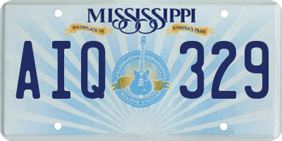 MS license plate AIQ329