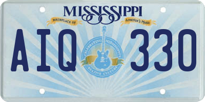 MS license plate AIQ330