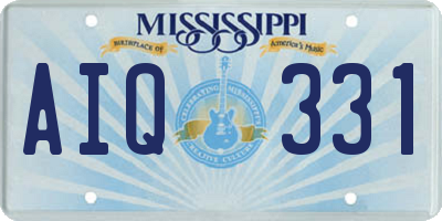 MS license plate AIQ331