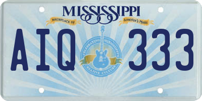 MS license plate AIQ333