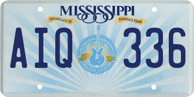 MS license plate AIQ336
