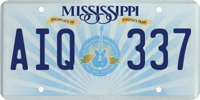 MS license plate AIQ337