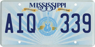 MS license plate AIQ339