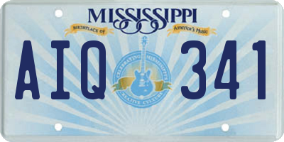 MS license plate AIQ341