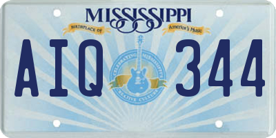 MS license plate AIQ344