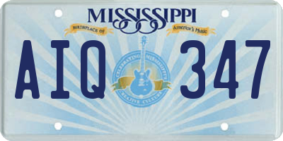 MS license plate AIQ347