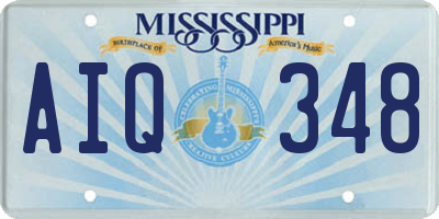 MS license plate AIQ348