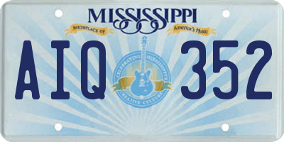 MS license plate AIQ352
