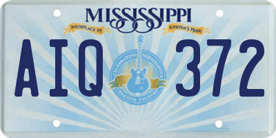 MS license plate AIQ372