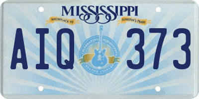 MS license plate AIQ373