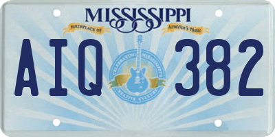 MS license plate AIQ382