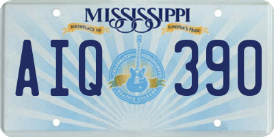MS license plate AIQ390