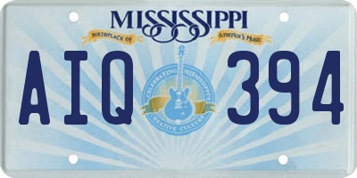 MS license plate AIQ394