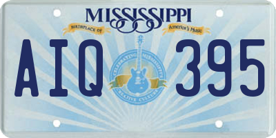 MS license plate AIQ395