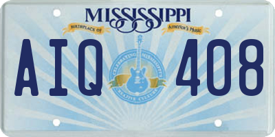 MS license plate AIQ408