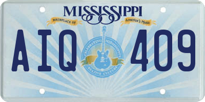MS license plate AIQ409