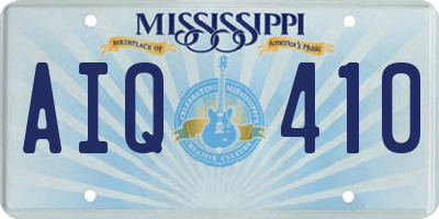 MS license plate AIQ410